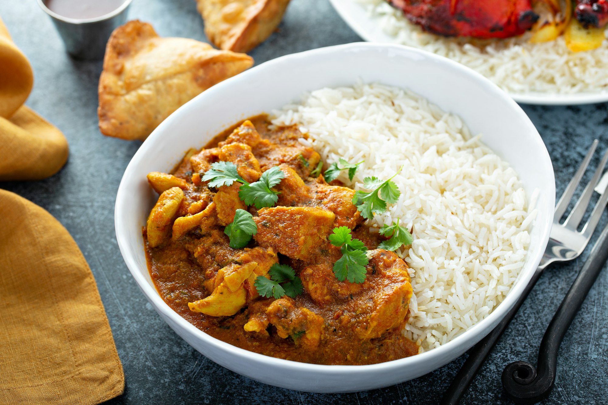 Chicken curry with jasmine rice